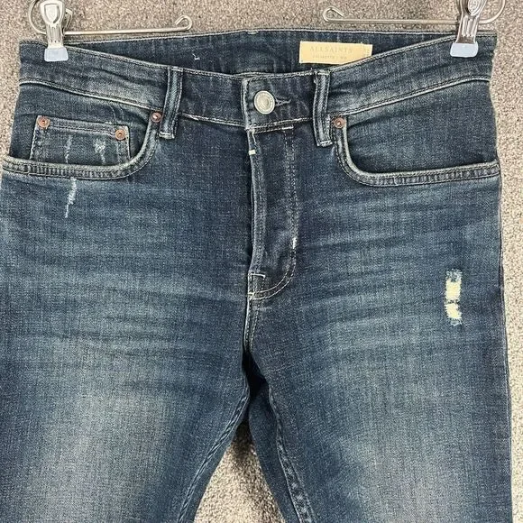All Saints Jeans Adult 28 Blue Denim Cigarette Casual Slim Distressed Ladies - Picture 2 of 15